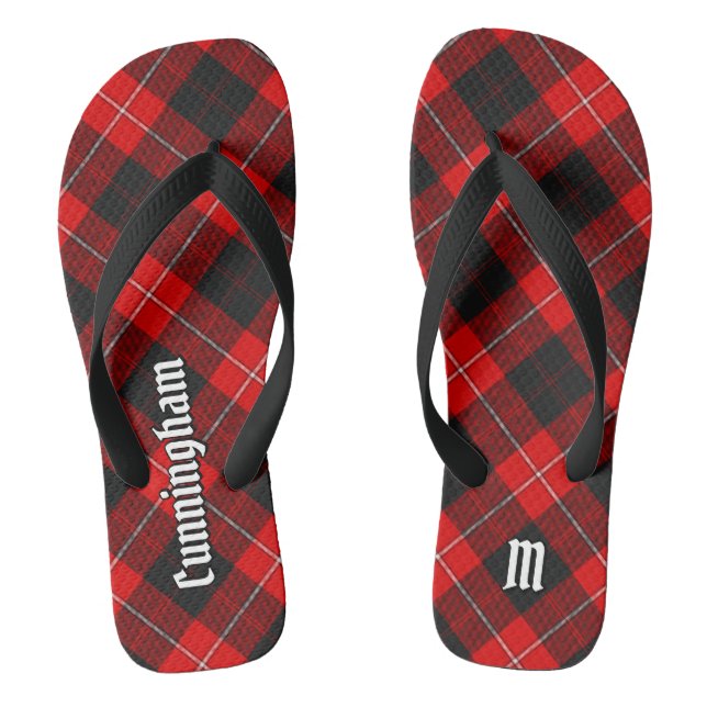 Clan Cunningham Tartan Flip Flops (Footbed)