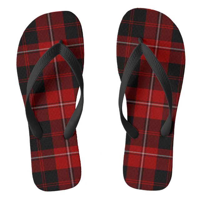 Clan Cunningham Tartan Plaid Flip Flops (Footbed)
