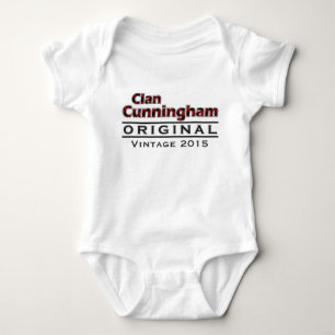 Clan Cunningham Vintage Customize Your Birthyear Baby Bodysuit