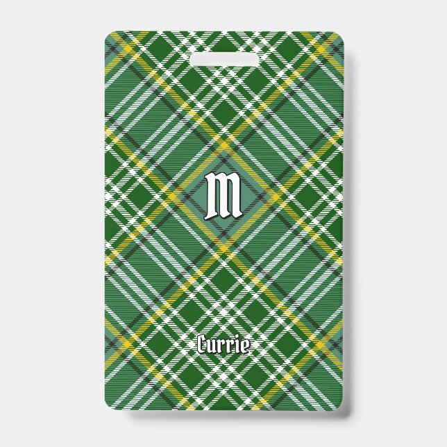 Clan Currie Tartan Badge (Front)