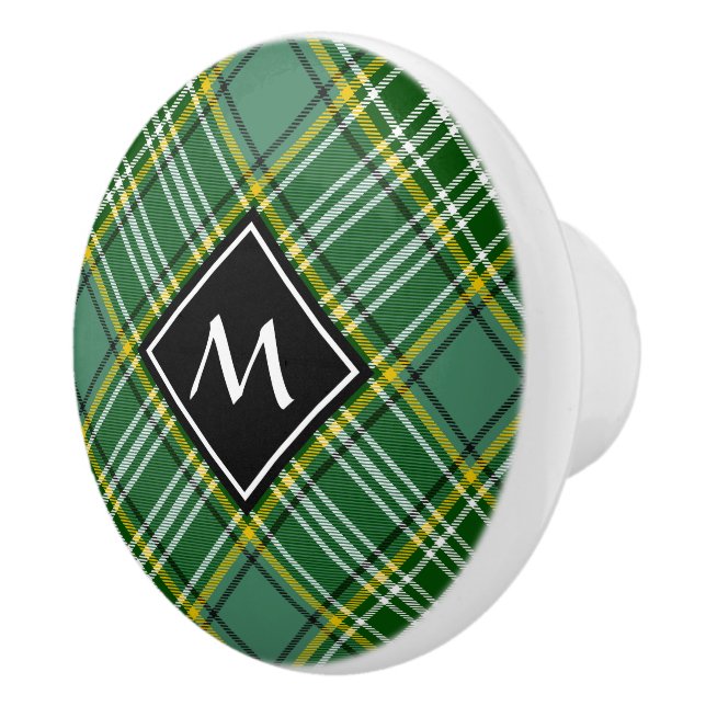 Clan Currie Tartan Ceramic Knob (Right)