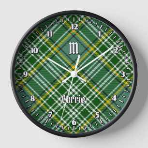 Clan Currie Tartan Clock
