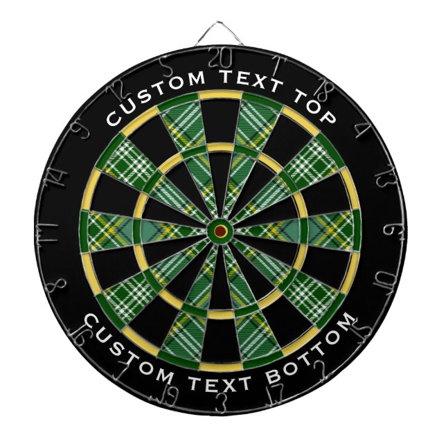Clan Currie Tartan Dartboard (Front)