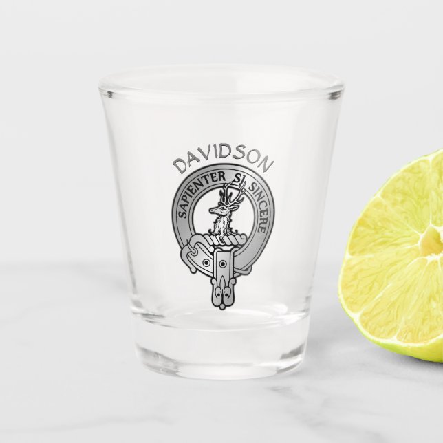 Clan Davidson Crest Shot Glass (Front)