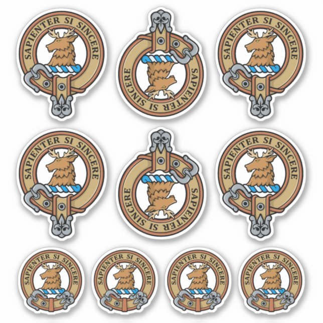 Clan Davidson Crest Sticker Set (Front)