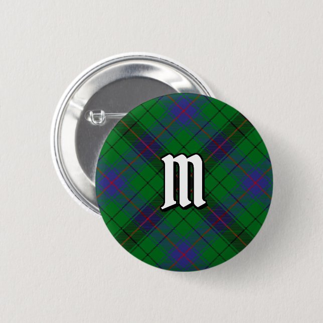 Clan Davidson Tartan 2 Inch Round Button (Front & Back)