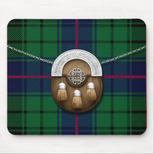 Clan Davidson Tartan And Sporran Mouse Pad