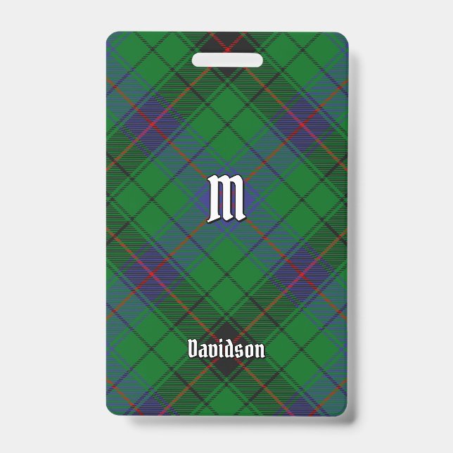 Clan Davidson Tartan Badge (Front)
