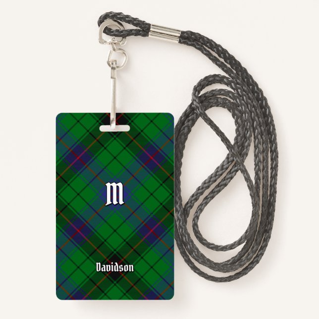 Clan Davidson Tartan Badge (Front with Lanyard)