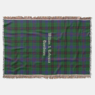 Clan Davidson Tartan Plaid Custom Throw Blanket