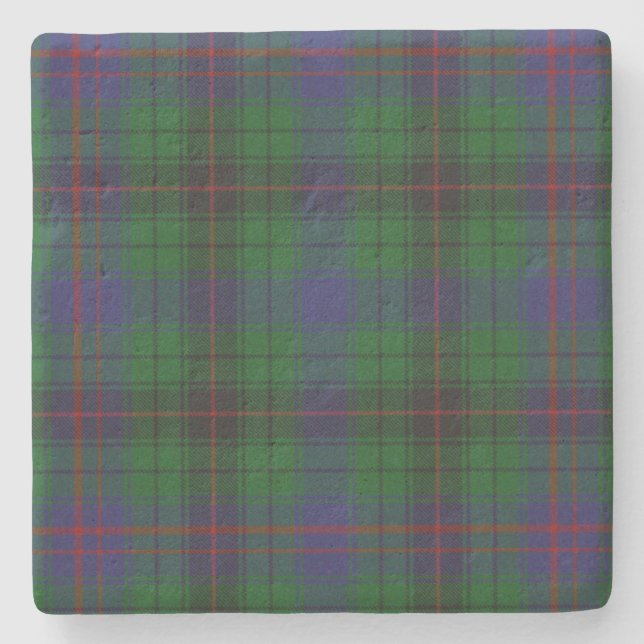 Clan Davidson Tartan Plaid Stone Coaster (Front)