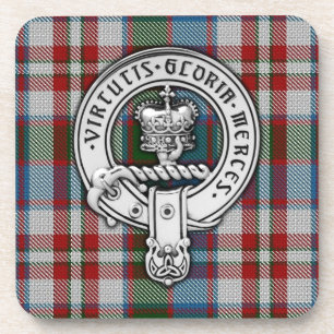 Clan Donnachaidh (Robertson) Crest & Dress Tartan Coaster