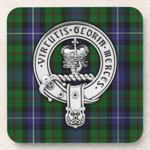 Clan Donnachaidh (Robertson) Crest /Hunting Tartan Coaster