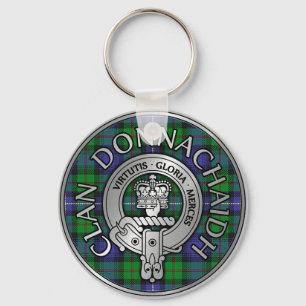 Clan Donnachaidh /Robertson Crest & Hunting Tartan Keychain