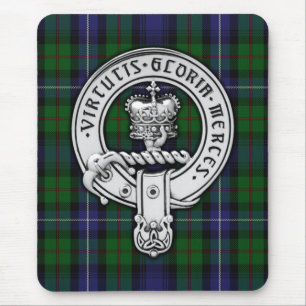 Clan Donnachaidh (Robertson) Crest /Hunting Tartan Mouse Pad