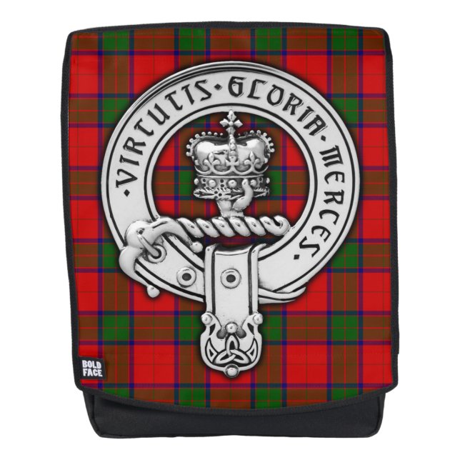 Clan Donnachaidh (Robertson) Crest & Tartan Backpack (Front)
