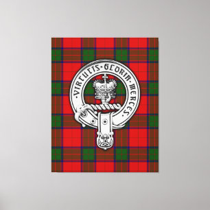 Clan Donnachaidh (Robertson) Crest & Tartan Canvas Print
