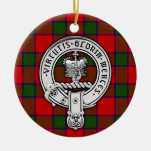 Clan Donnachaidh (Robertson) Crest & Tartan Ceramic Ornament