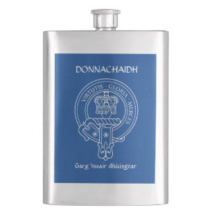 Clan Donnachaidh (Robertson) Crest & War Cry Hip Flask