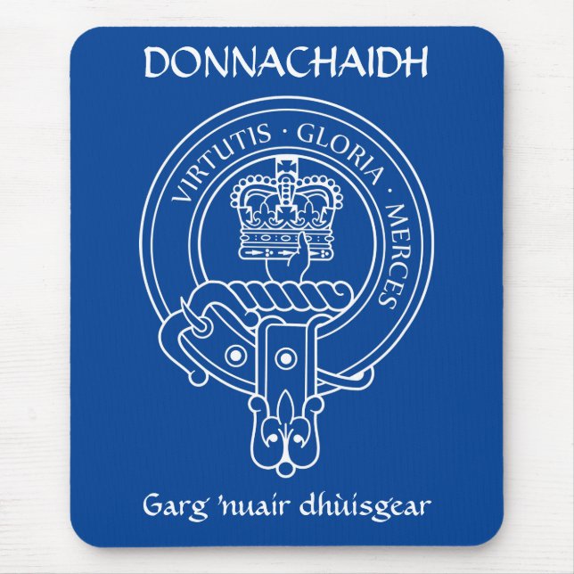 Clan Donnachaidh (Robertson) Crest & War Cry Mouse Pad (Front)