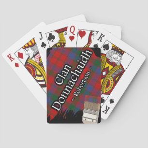 Clan Donnachaidh Robertson Tartan Paint Brush Playing Cards