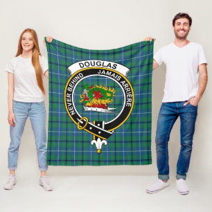 Clan Douglas Ancient Tartan Plaid Fleece Blanket