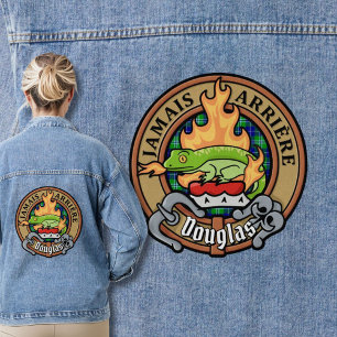 Clan Douglas Crest over Tartan Denim Jacket