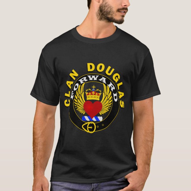 Clan Douglas "FORWARD" in a Circle Belt T-Shirt (Front)