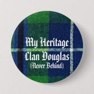 Clan Douglas Heritage Badge, Show Your Colours! 3 Inch Round Button