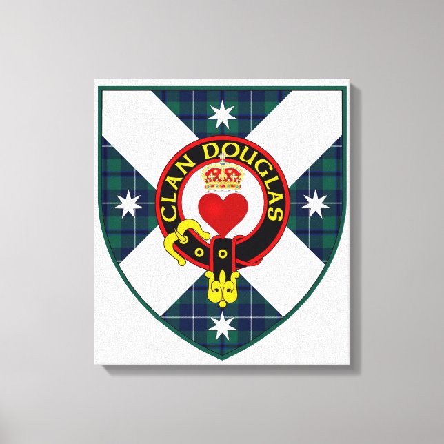 Clan Douglas Shield on canvas Print (Front)