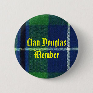 Clan Douglas Tartan Badge  Member 2 Inch Round Button