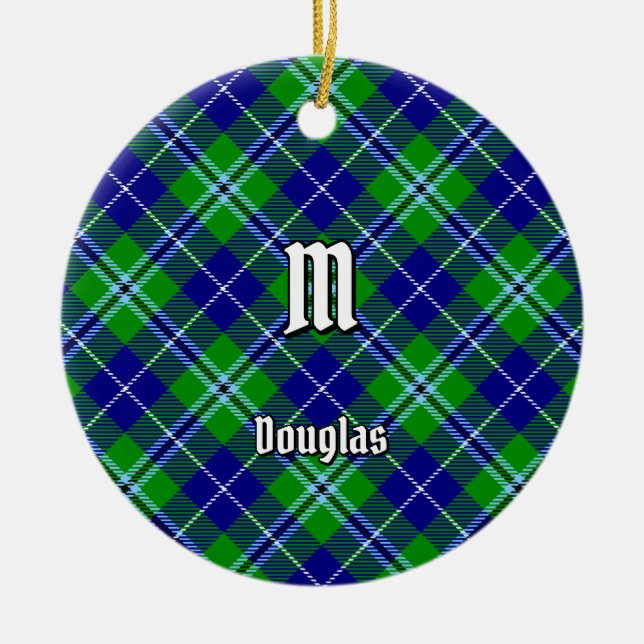Clan Douglas Tartan Ceramic Ornament (Front)