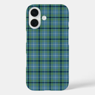 Clan Douglas Tartan Light Blue and Green Plaid iPhone 16 Case