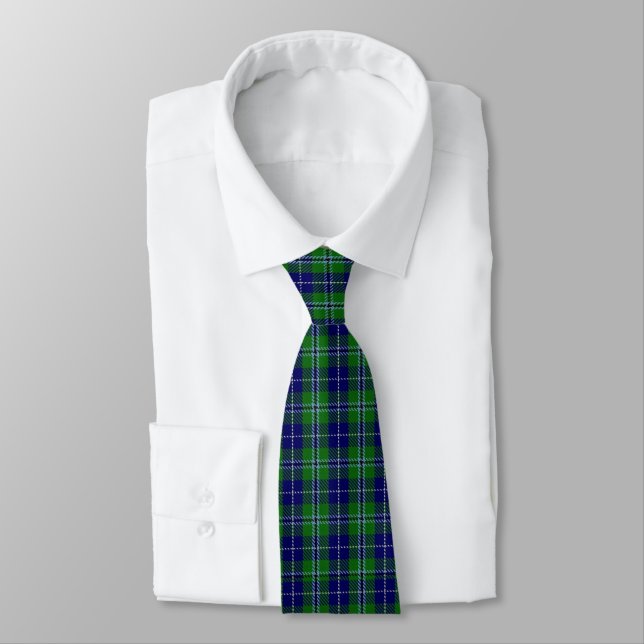Clan Douglas Tartan Plaid Neck Tie (Tied)