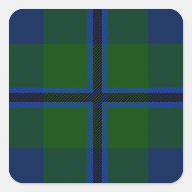 Clan Douglas Tartan Square Sticker (Front)