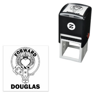 Clan Douglas Winged Heart Crest Self-inking Stamp