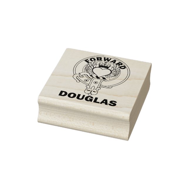 Clan Douglas Winged Heart Rubber Stamp (Stamp)