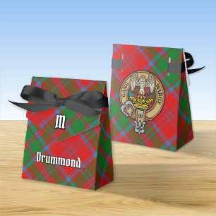 Clan Drummond Crest over Tartan Favor Box