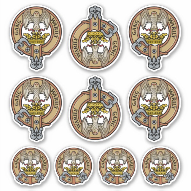 Clan Drummond Crest Sticker Set (Front)