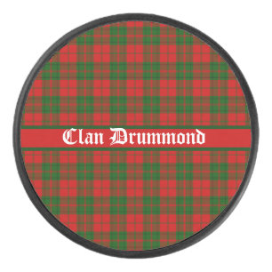 Clan Drummond Tartan Customizable Hockey Puck