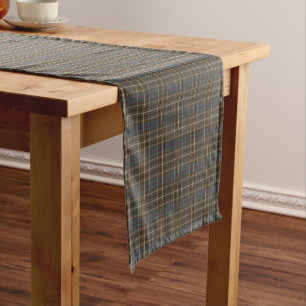 Clan Duncan Brown and Grey Reproduction Tartan Short Table Runner