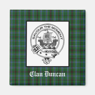 Clan Duncan Crest Badge & Tartan Magnet