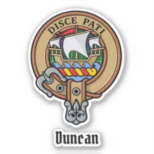 Clan Duncan Crest over Tartan