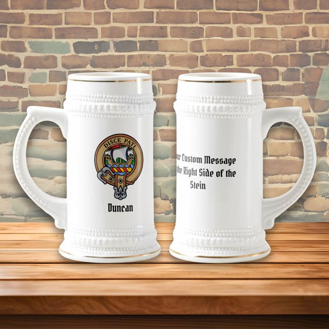 Clan Duncan Crest over Tartan Beer Stein (Creator Uploaded)