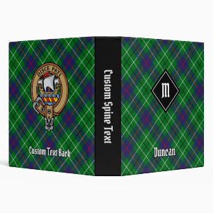 Clan Duncan Crest over Tartan Binder