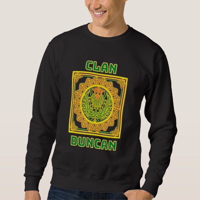 Clan Duncan Scottish Celtic Thistle Sweatshirt (Front)