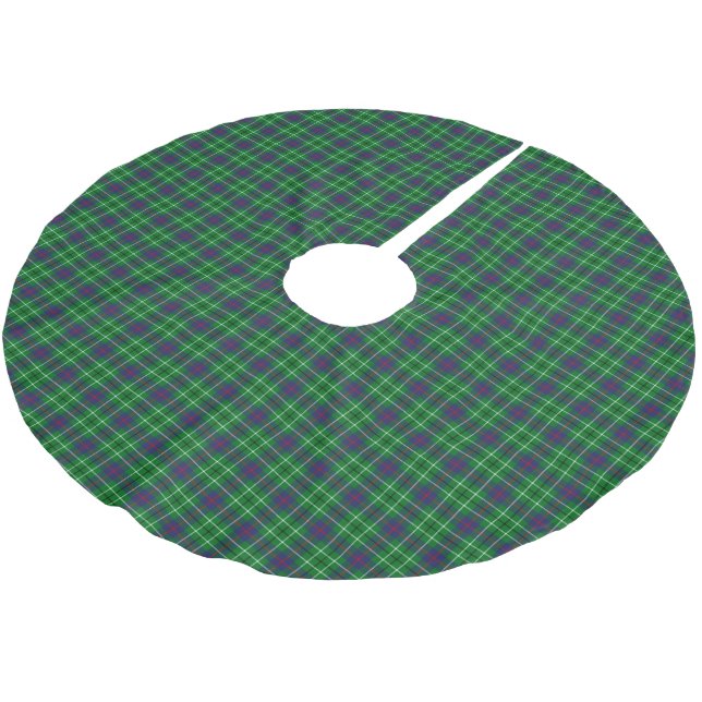 Clan Duncan Tartan Brushed Polyester Tree Skirt (Angled)