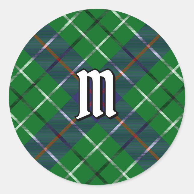 Clan Duncan Tartan Classic Round Sticker (Front)