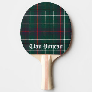 Clan Duncan Tartan Customizable Ping Pong Paddle