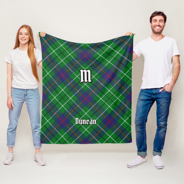 Clan Duncan Tartan Fleece Blanket (In Situ)